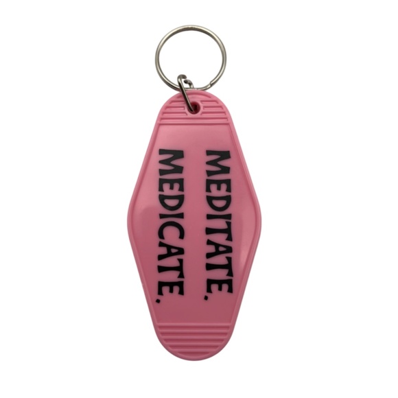 Meditate Medicate Keychain - Picture 2 of 5